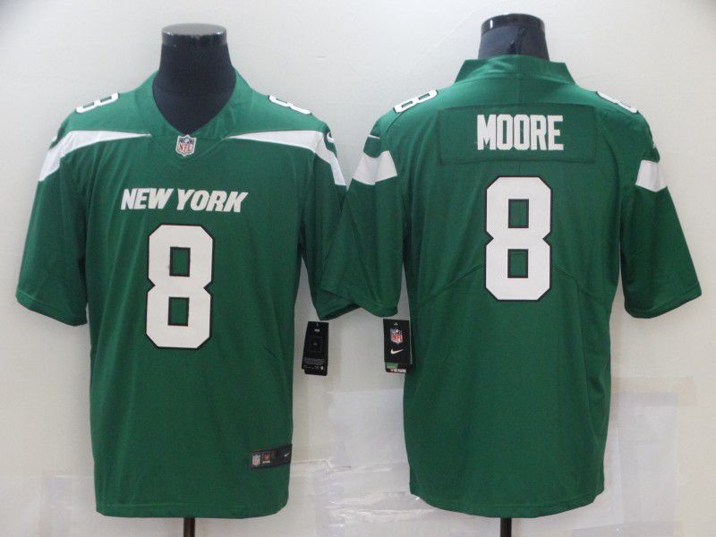Men New York Jets #8 Moore Green Nike Vapor Untouchable Limited 2021 NFL Jersey->chicago cubs->MLB Jersey
